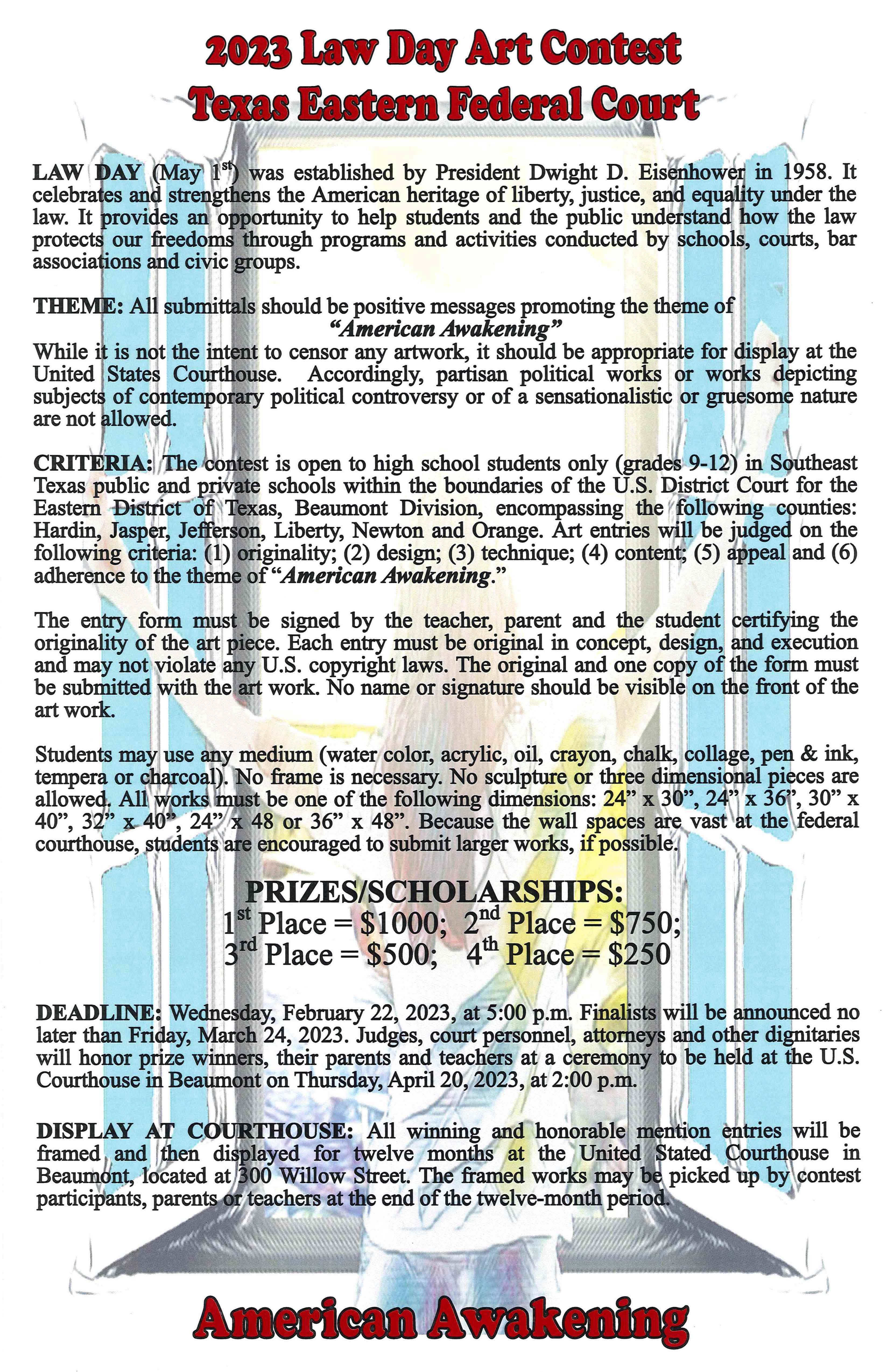 Law Day Art Contest Poster